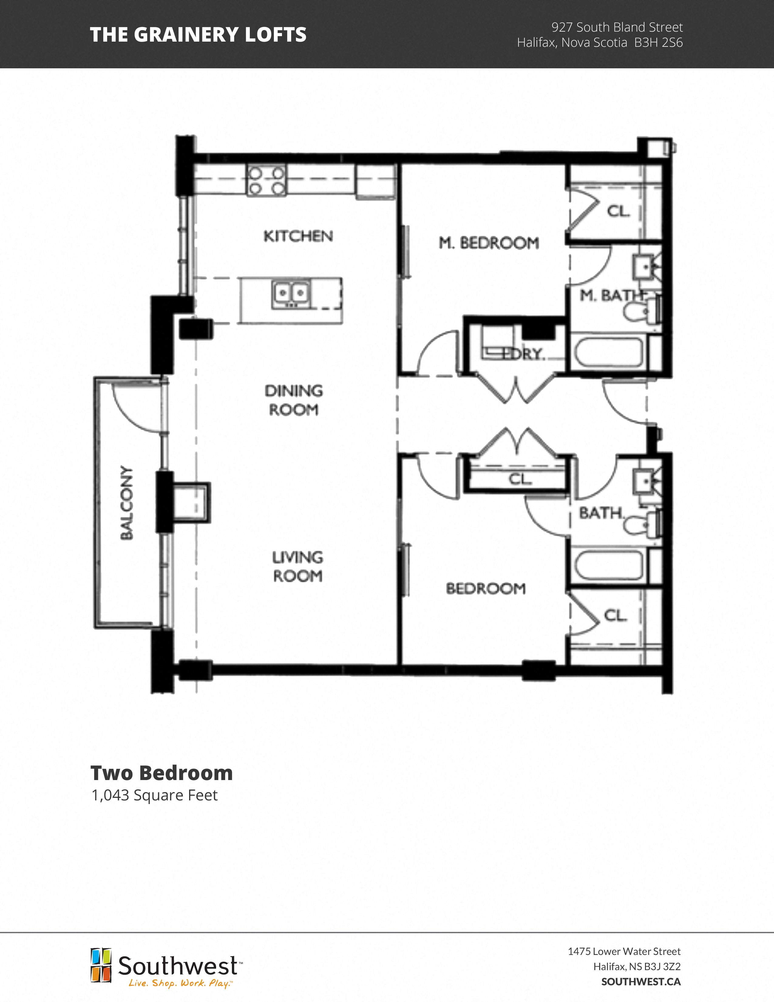 Photo 2 of The Grainery Lofts - Style C3 - 690 sq ft - $2160 rental property